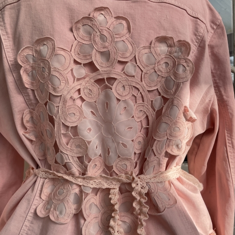 Jeansjacke Boho Romantik Taschenwerk Größe 42 44 46