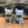 Handgefertigte Bulldogge aus Stein/Sand/Glas/Harz