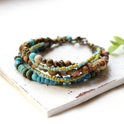 Tara • 5-reihiges Armband mit Perlen | Armschmuck | Geschenk