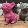 Handgefertigte Bulldogge aus Stein/Sand/Glas/Harz