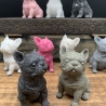 Handgefertigte Bulldogge aus Stein/Sand/Glas/Harz