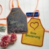 Flaschenschürze Wein Weib Gesang Stickdatei 3 Versionen 12x15cm 