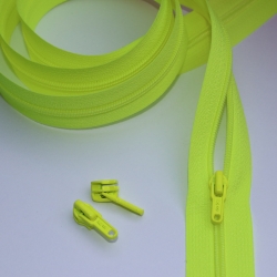 Reißverschluss 3mm neongelb + Zipper neon-gelb