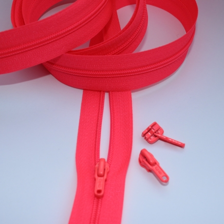 Reißverschluss 3mm neonfuchsia + Zipper neon-fuchsia
