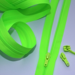 Reißverschluss 3mm neongrün HELLER TON + Zipper neon-grün