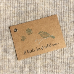 Little Bird • Mini Karte Geschenkanhänger Vogel Überraschung