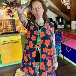 Teddyweste Größe L Oversize lang 