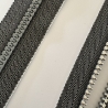 Reißverschluss silber + Zipper 5mm Knochen-Reißverschluss