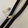 Reißverschluss schwarz / silber + Zipper 5mm Metall