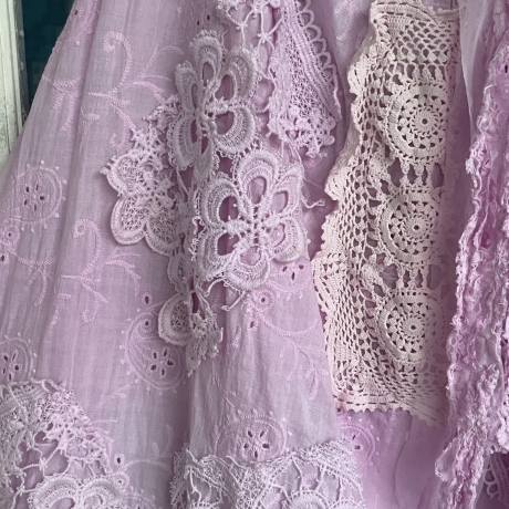 Hosenrock Größe 38 bis 54 Rosa handgefärbt neu handgefertigt