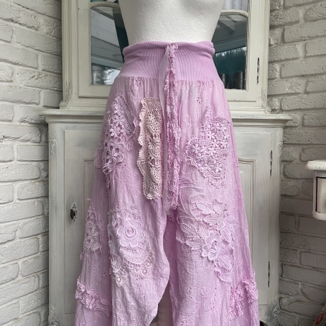 Hosenrock Größe 38 bis 54 Rosa handgefärbt neu handgefertigt