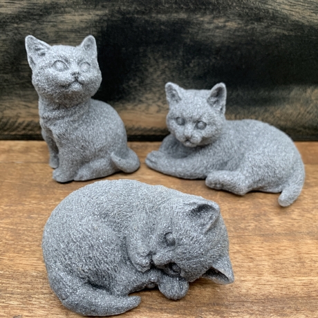 Katzen-Trio Pfötchenbande 3er-Set handgefertigt