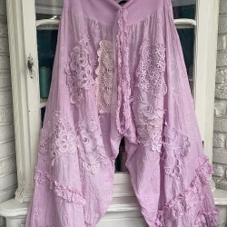 Hosenrock Größe 38 bis 54 Rosa handgefärbt neu handgefertigt