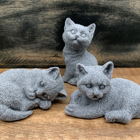 Katzen-Trio Pfötchenbande 3er-Set handgefertigt