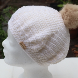 Baskenmütze gehäkelt Barett Beret Mütze Hut Wintermode