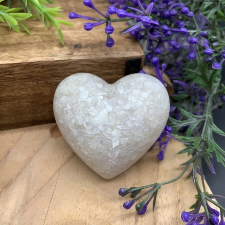 Handgefertigtes Deko Set Pure Heart aus Glas und Harz