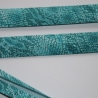 Schrägband Schlangen-Design türkis blau 20 mm