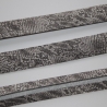 Schrägband Schlangen-Design grau 20 mm Reptil