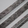 Schrägband Schlangen-Design grau 20 mm Reptil