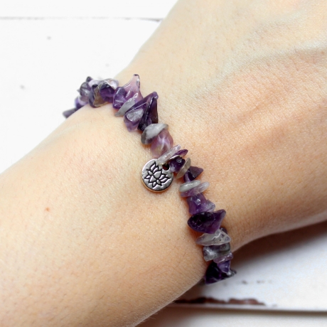 Lotusblüte • Armband | Amethyst | Armschmuck | Geschenkidee