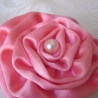 Rosa Stoff Brosche Anstecker Stoffblume Marinette