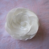 Braut Brosche Haarklammer Weiß Stoffblume Elle