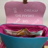 Handmade Handtasche bunt Blumen Umhängetasche pink petrol kaufen 
