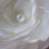 Braut Haarklammer Stoffblume Weiß Klammer Céleste