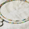 Damen Halskette Perlenkette Sommer Kette bunt