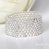 Miyuki-Delica-Glasperlen-Bandring in Silber, Peyote-Stitch