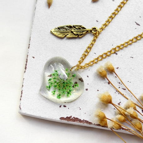 Flower Heart • Kette gold | Halskette Blume | Blütenschmuck