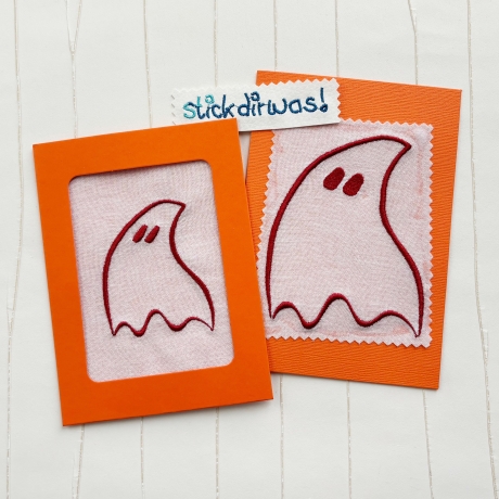 7x Halloween Geist Lolli Beutel Deko Stickdatei stickdirwas