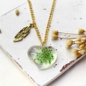 Flower Heart • Kette gold | Halskette Blume | Blütenschmuck