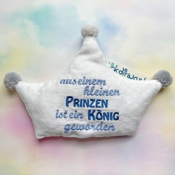 Stickdatei Kronenkissen Prinz ITH Kissen Krone Text und Blanko Stickdatei Kronenkissen Prinz ITH Kissen Krone Text und Blanko