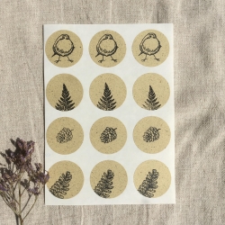 Am Waldrand • Sticker Aufkleber • Graspapier Vogel