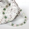 Aventurin- und Rosenquarz-Armband (elastisch) in Rosa und Grün