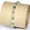 Aventurin- und Rosenquarz-Armband (elastisch) in Rosa und Grün
