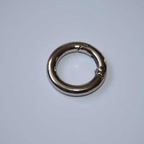 Rundkarabiner silber 29mm / 18mm Taschenring Ring-Karabiner