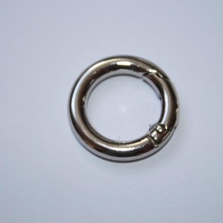 Rundkarabiner silber 29mm / 18mm Taschenring Ring-Karabiner