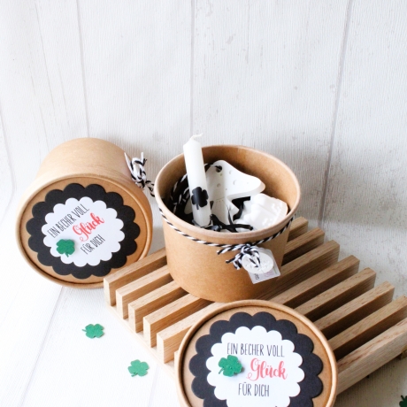 Geschenkset * Glück im Becher * Glückspilz * Gastgeschenk