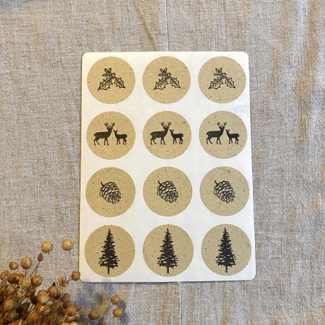 Sticker Aufkleber • Weihnachten • Tanne Advent Rentier