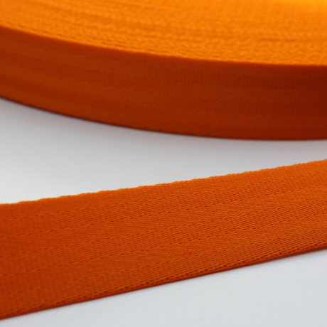 Rest 1,20 + 1,25m Sicherheitsgurtband 25 mm orange Gurtband