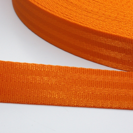 Rest 1,20 + 1,25m Sicherheitsgurtband 25 mm orange Gurtband