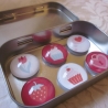 Magnete Erdbeere Cupcake Herz Blume Patisserie