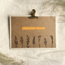 Kleiner Gruß • Karte Postkarte mit Umschlag Blumen