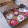 Magnete Erdbeere Cupcake Herz Blume Patisserie