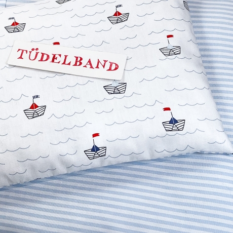 Puppenbettwäsche Teddybettwäsche...Schiffchen..hellblau..maritim