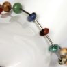 buntes Edelstein-Mix-Armband (elastisch) mit Edelstahlröhrchen