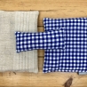 vintage Puppenbett aus Holz, handgemacht Unikat, grünblau, Maileg