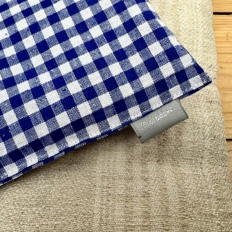 vintage Puppenbett aus Holz, handgemacht Unikat, grünblau, Maileg